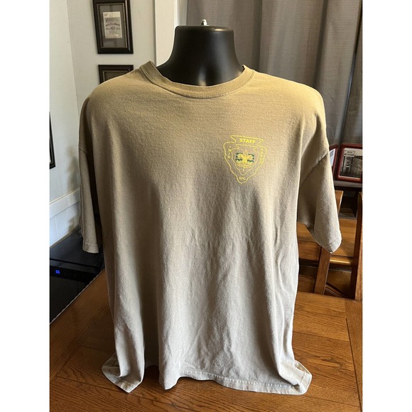 Vintage Boy Scouts Staff T Shirt XL - Twin Arrow GPC Be Prepared Desert Tan - Picture 1 of 10
